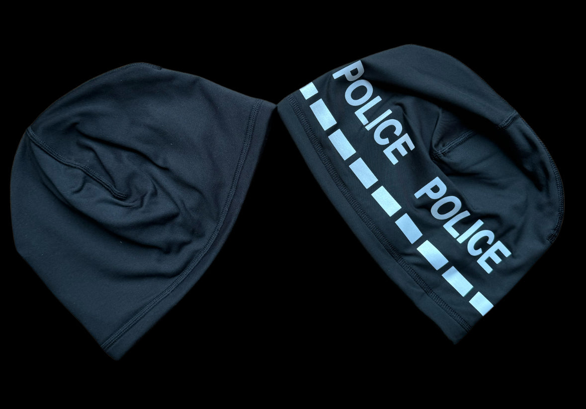 The Police Beanie- Reversible Black “POLICE”