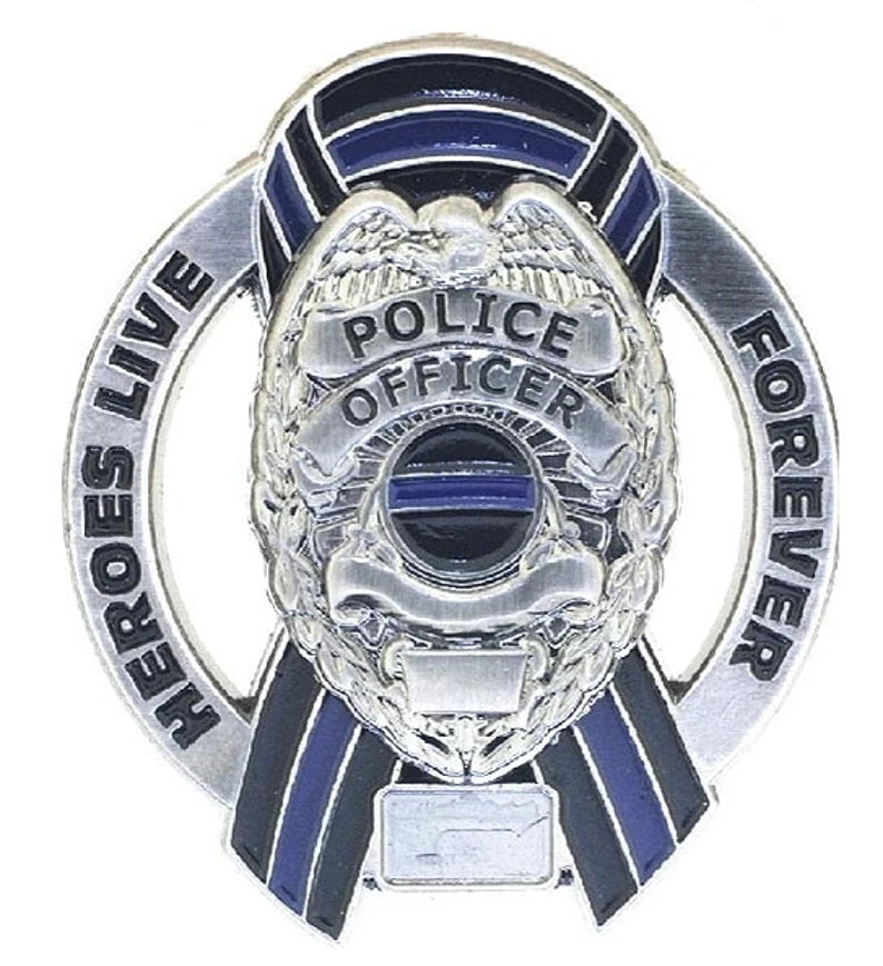 Heroes Live Forever Memorial Police Officer Pin