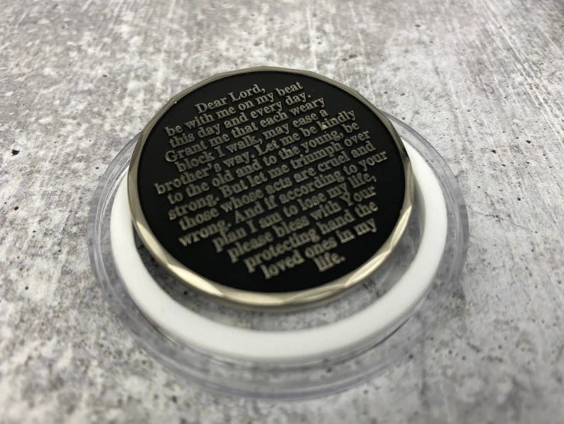 St Michael Protect Us Police Officer Prayer Challenge Coin