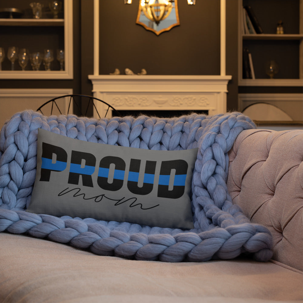 PROUD MOM Thin Blue Line Premium Pillow