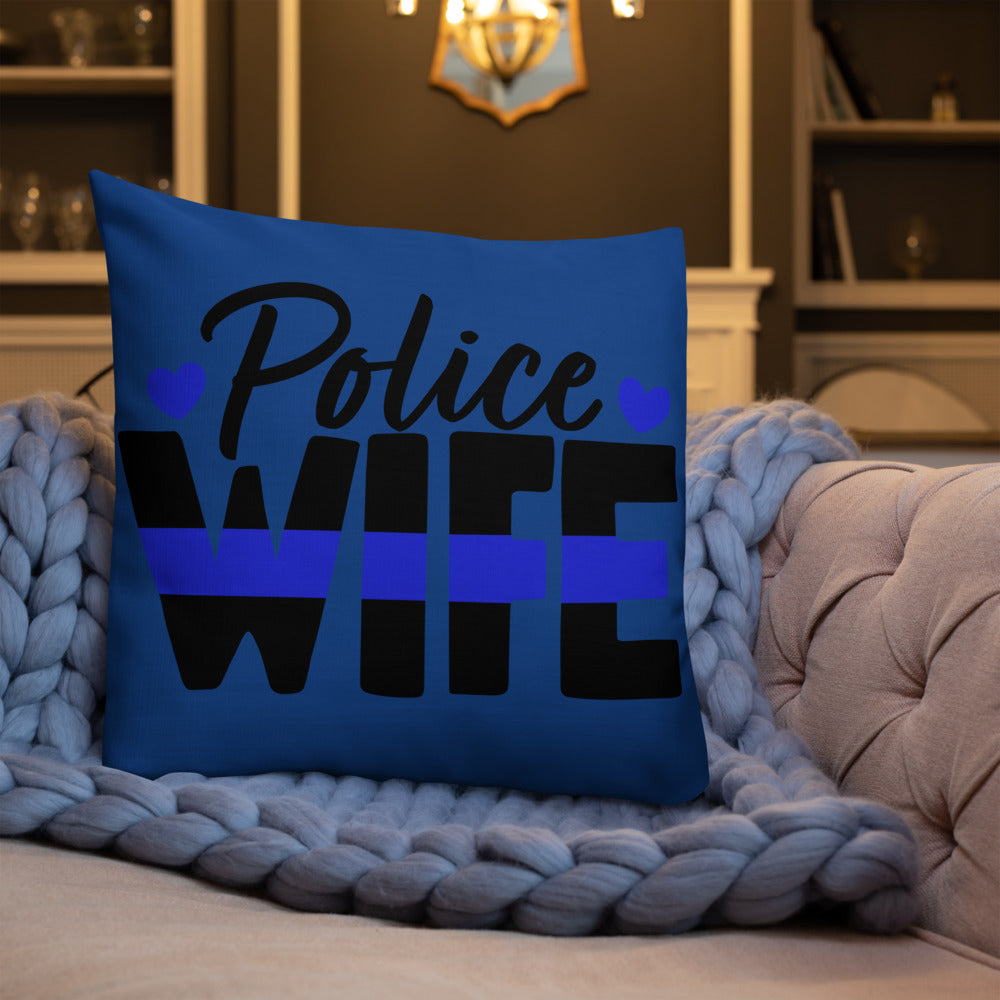 Police Wife Heart Premium Pillow Perfect for Valentine's Day