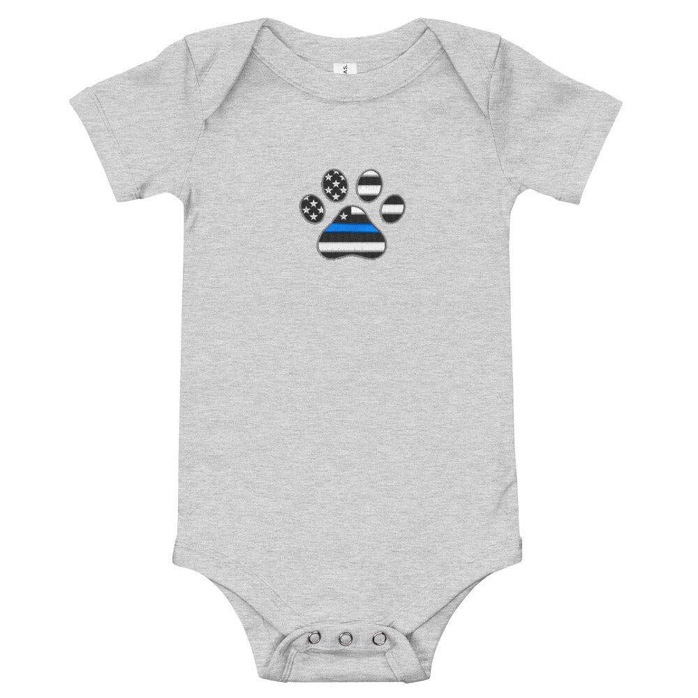 K9 Thin Blue Line Paw Bella Canvas Onesie