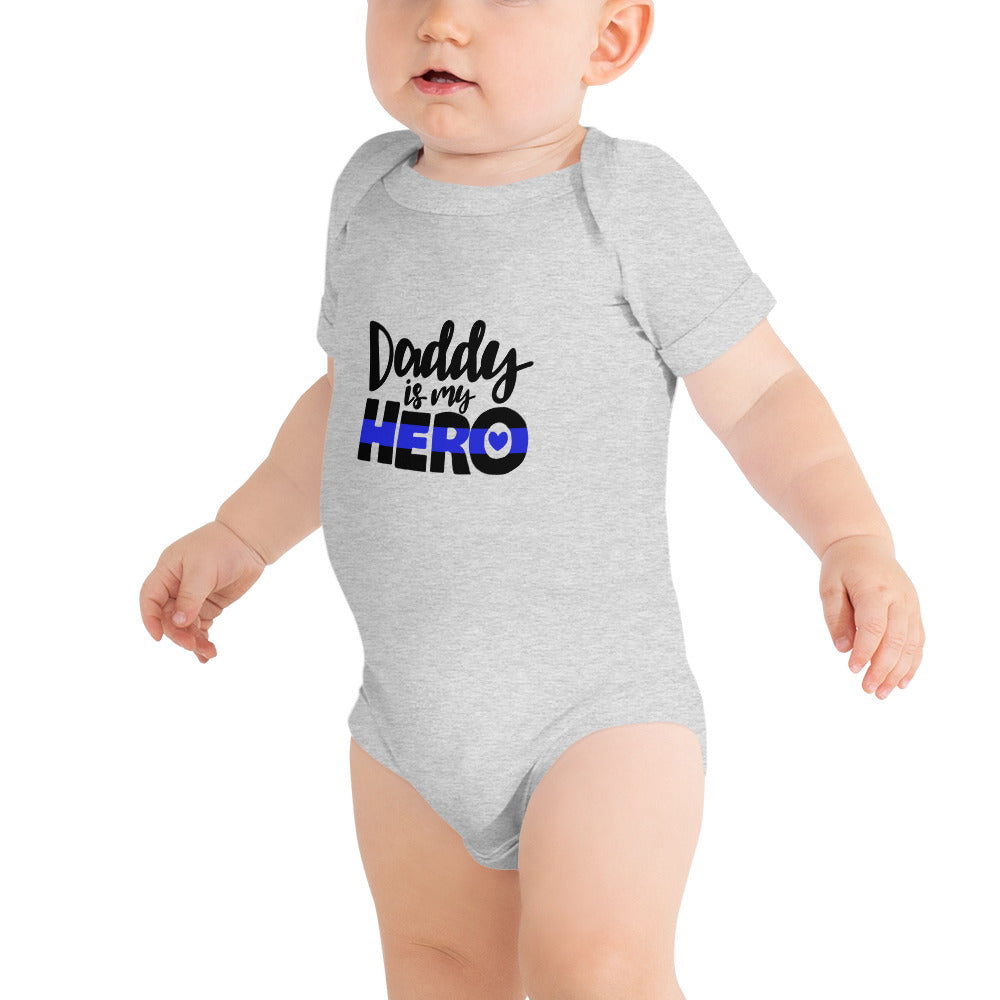 Daddy Is My Hero Thin Blue Line Bella Canvas Onesie