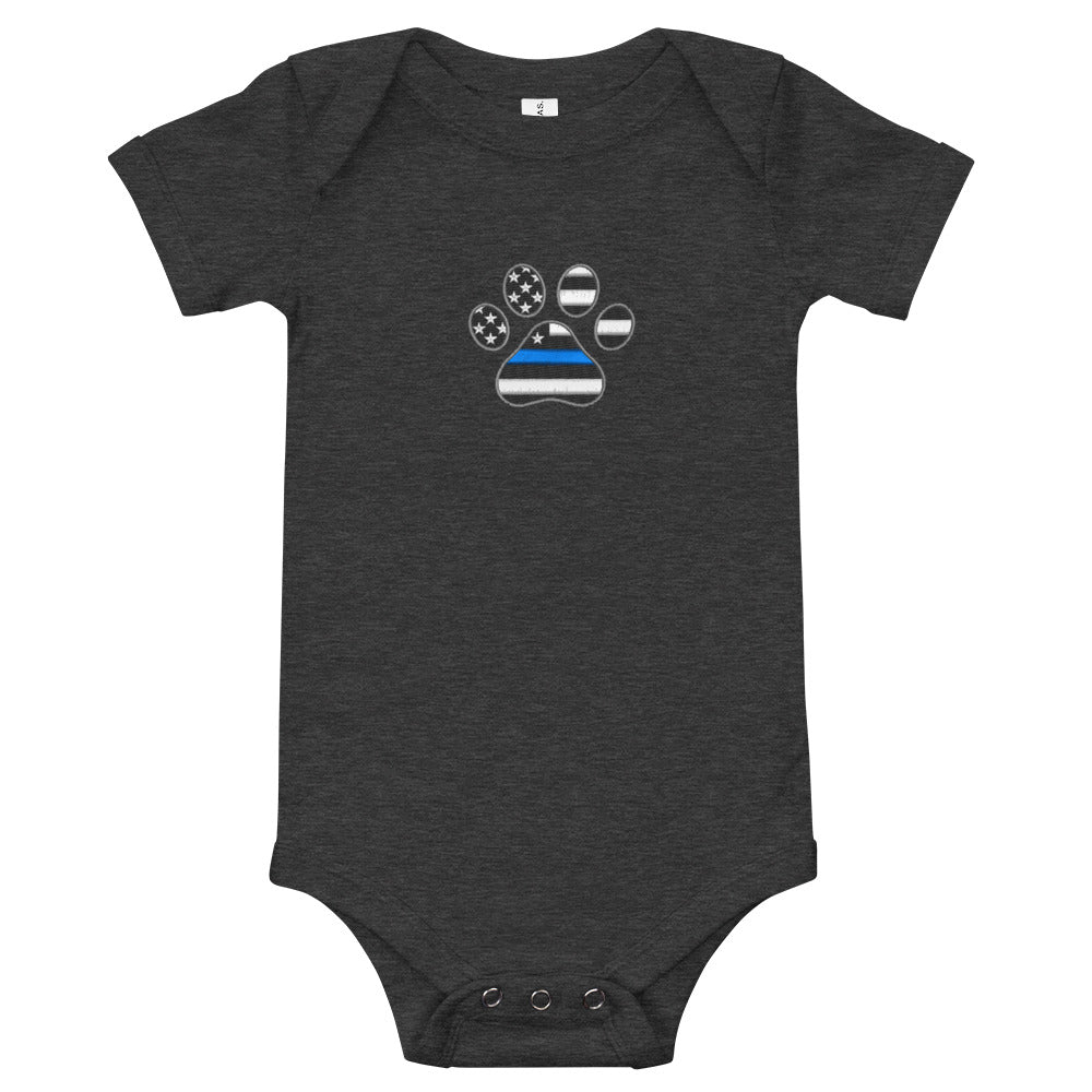 K9 Thin Blue Line Paw Bella Canvas Onesie