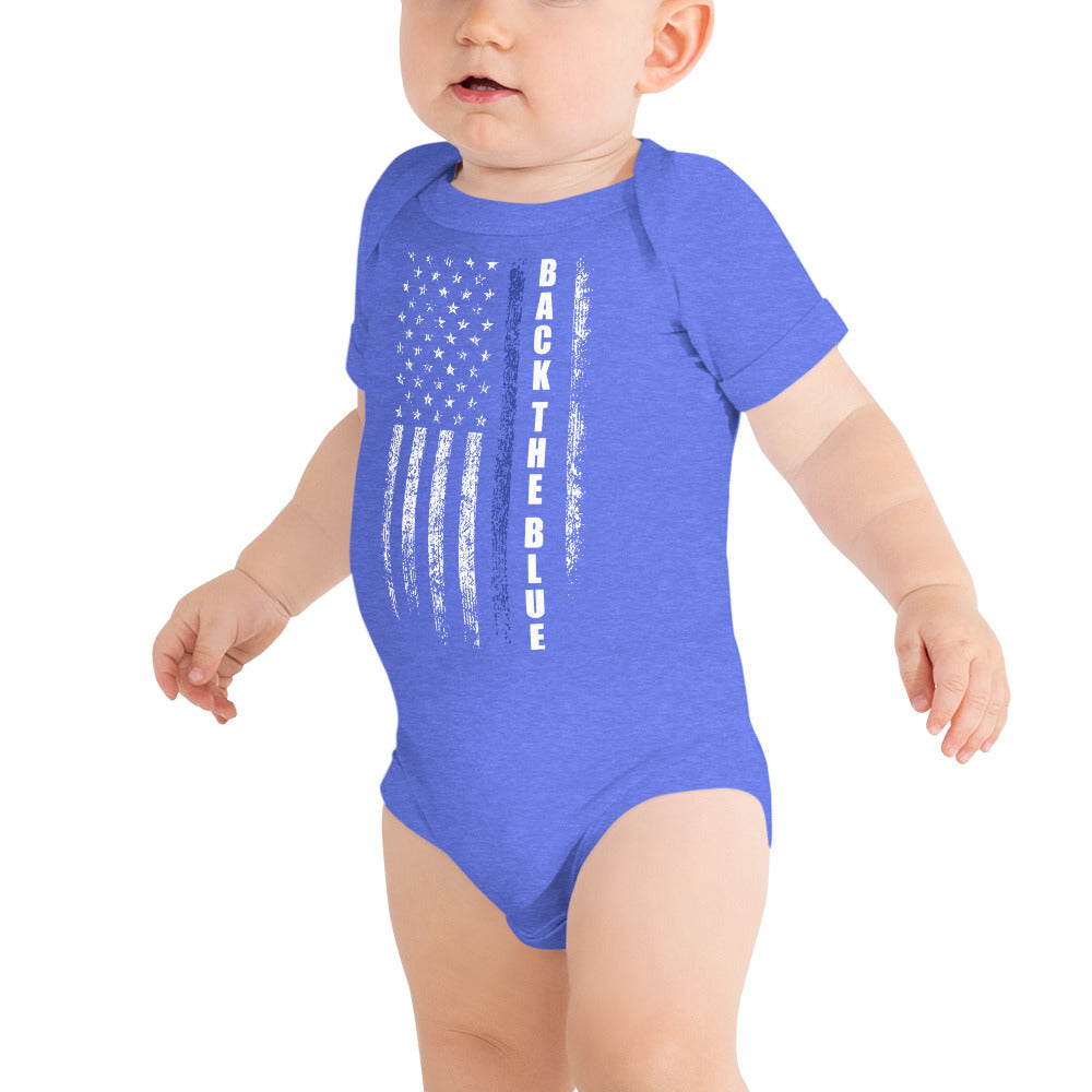 Back The Blue Bella Canvas Onesie