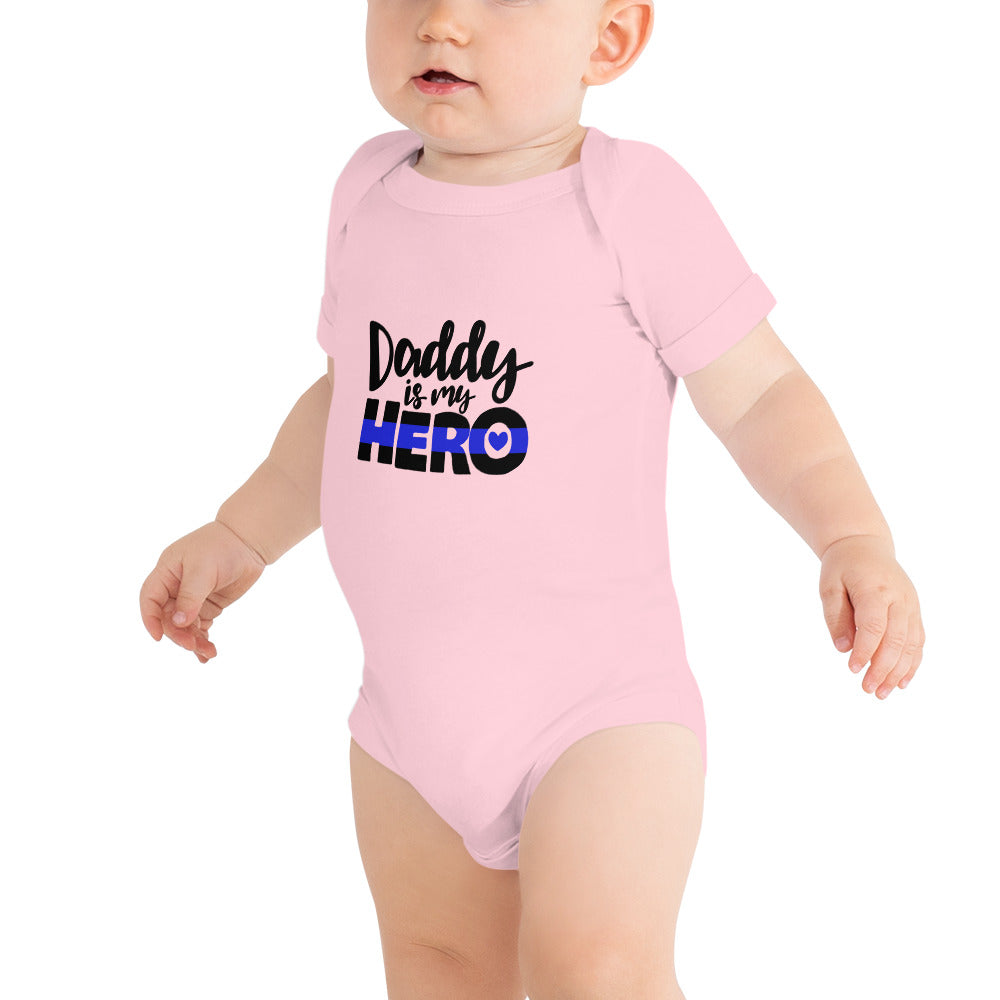 Daddy Is My Hero Thin Blue Line Bella Canvas Onesie