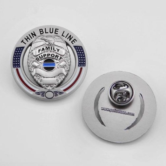 Thin Blue Line Family Support Police Pin