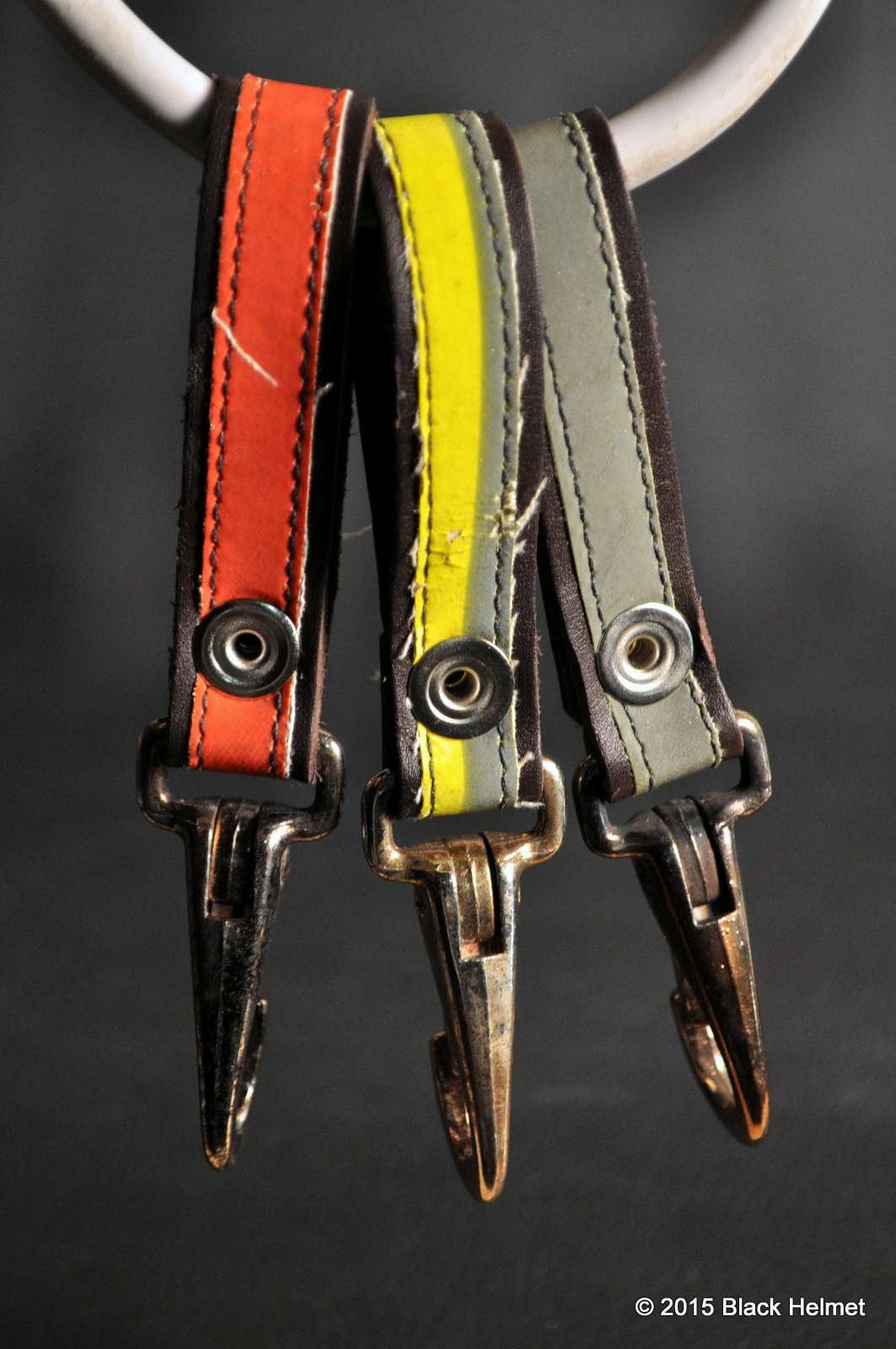 Actual Firefighter Bunker Scraps Key Loop- Black with Orange