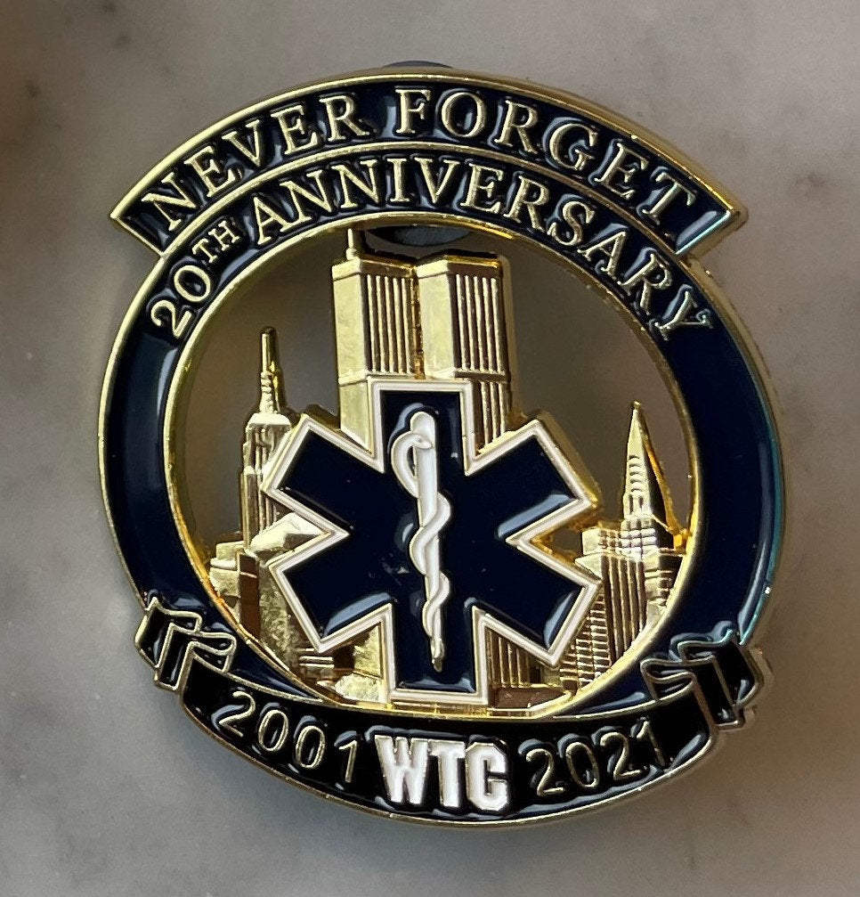Rare Find | Limited Edition Firefighter EMS Star of Life Never Forget 9-11-01 20th Anniversary Pin