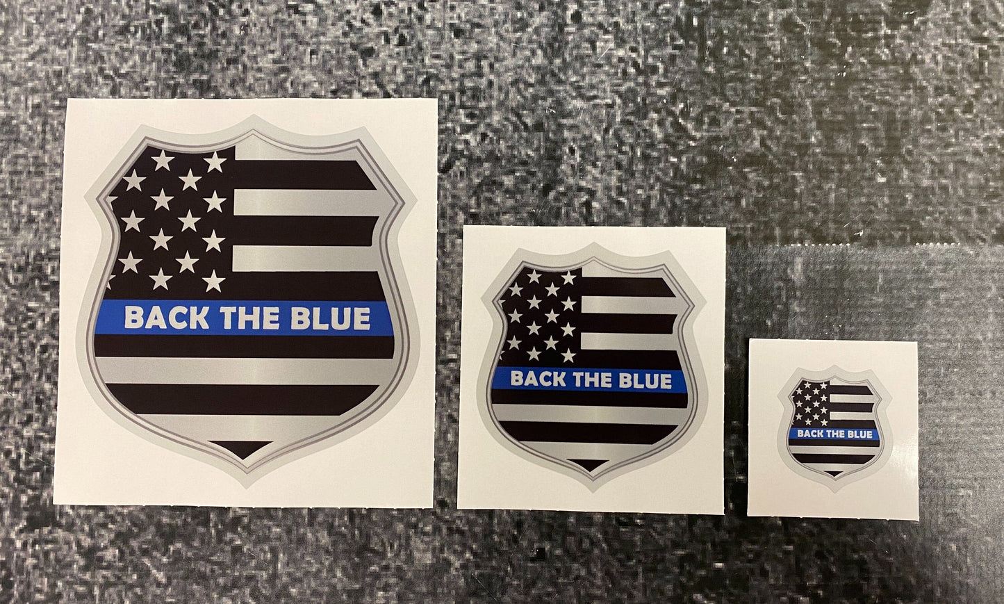5 Pack of Decals Back The Blue Thin Blue Line Shield Decal