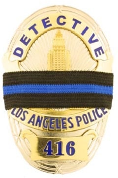 Thin Blue Line Mourning Band- 5 Pack
