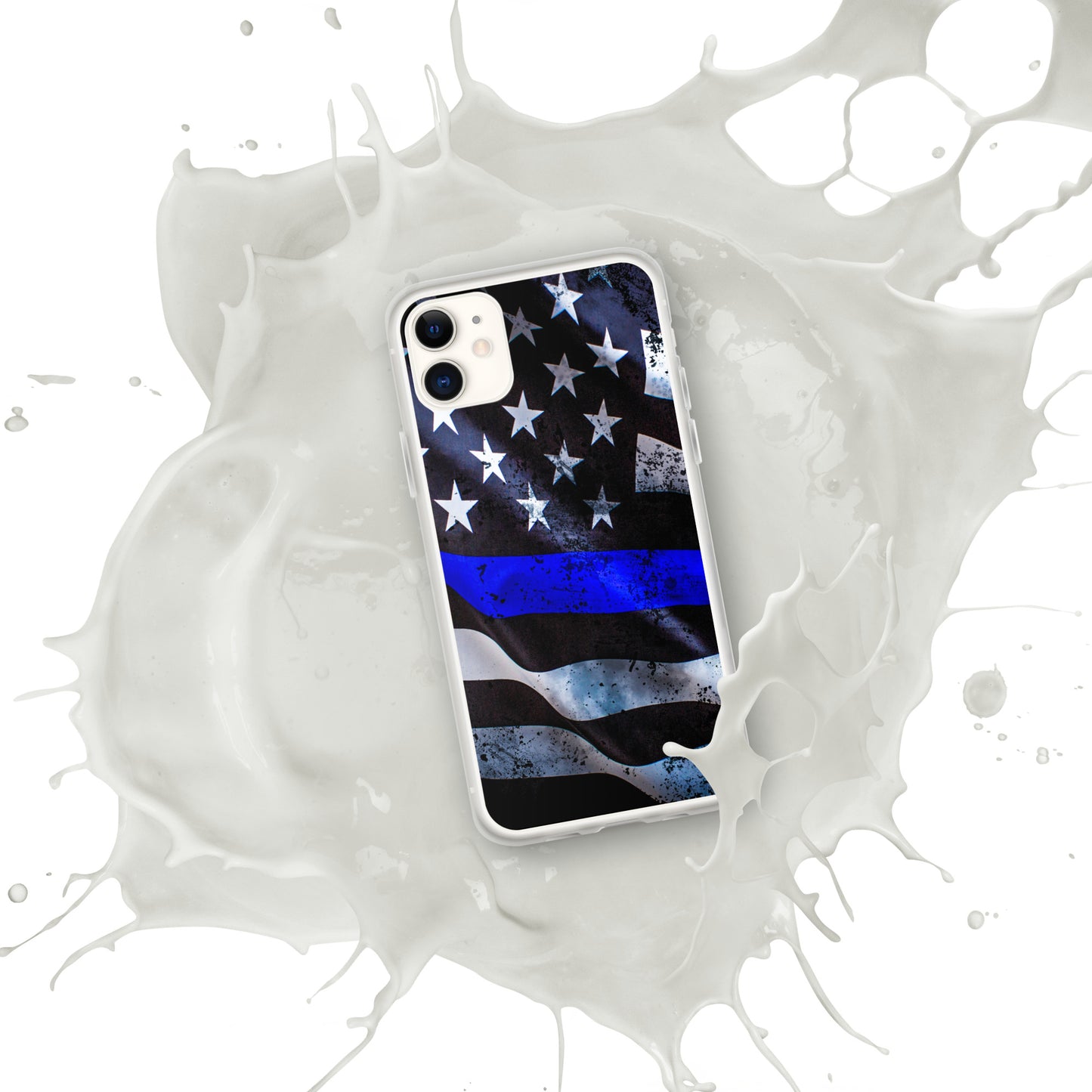 Thin Blue Line Flag iPhone Case