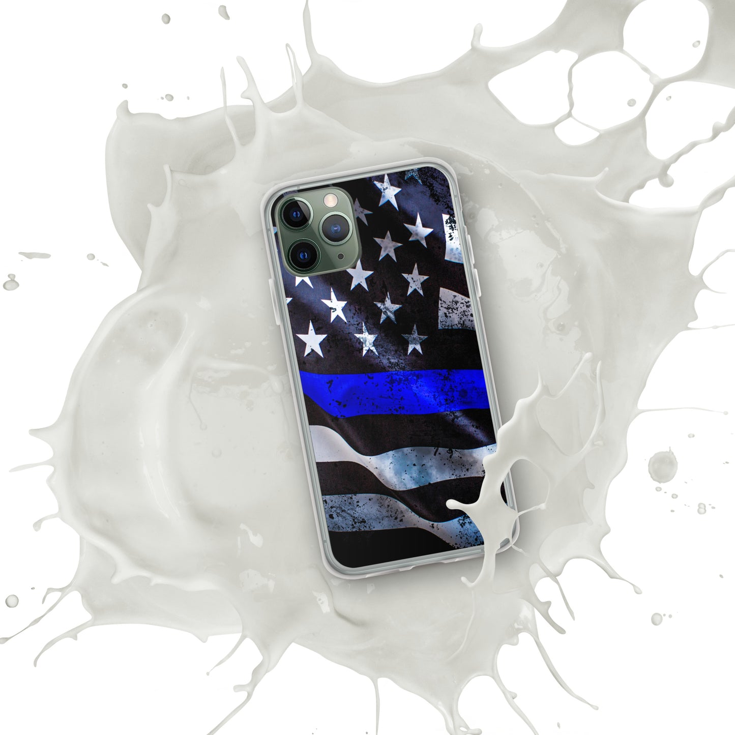 Thin Blue Line Flag iPhone Case