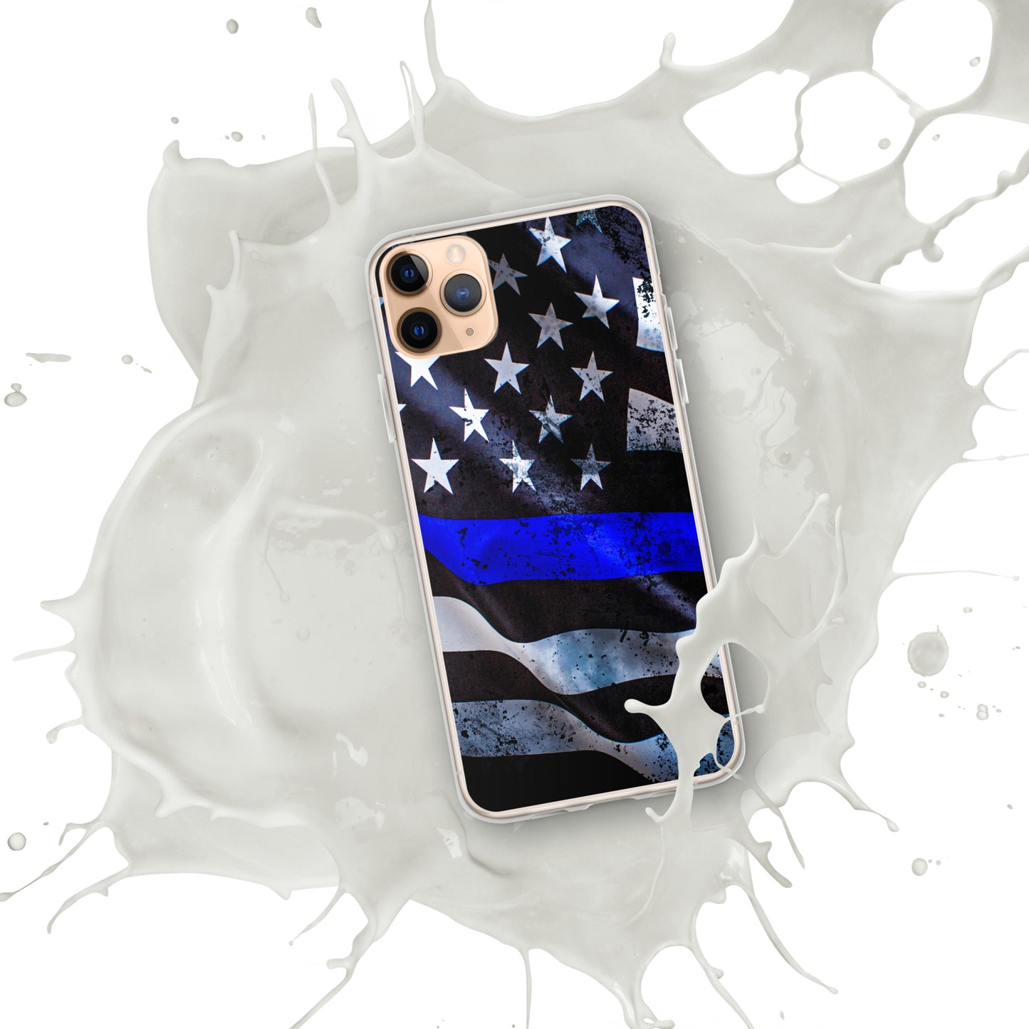 Thin Blue Line Flag iPhone Case