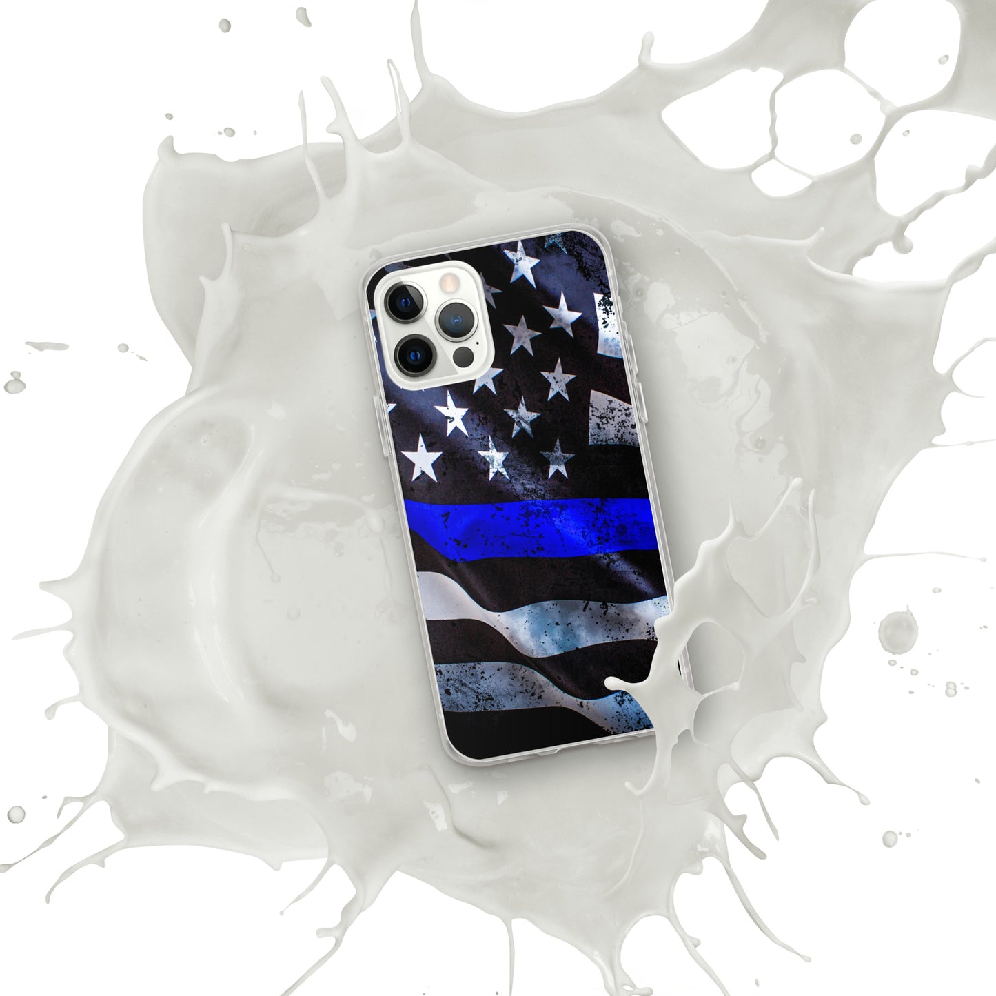 Thin Blue Line Flag iPhone Case