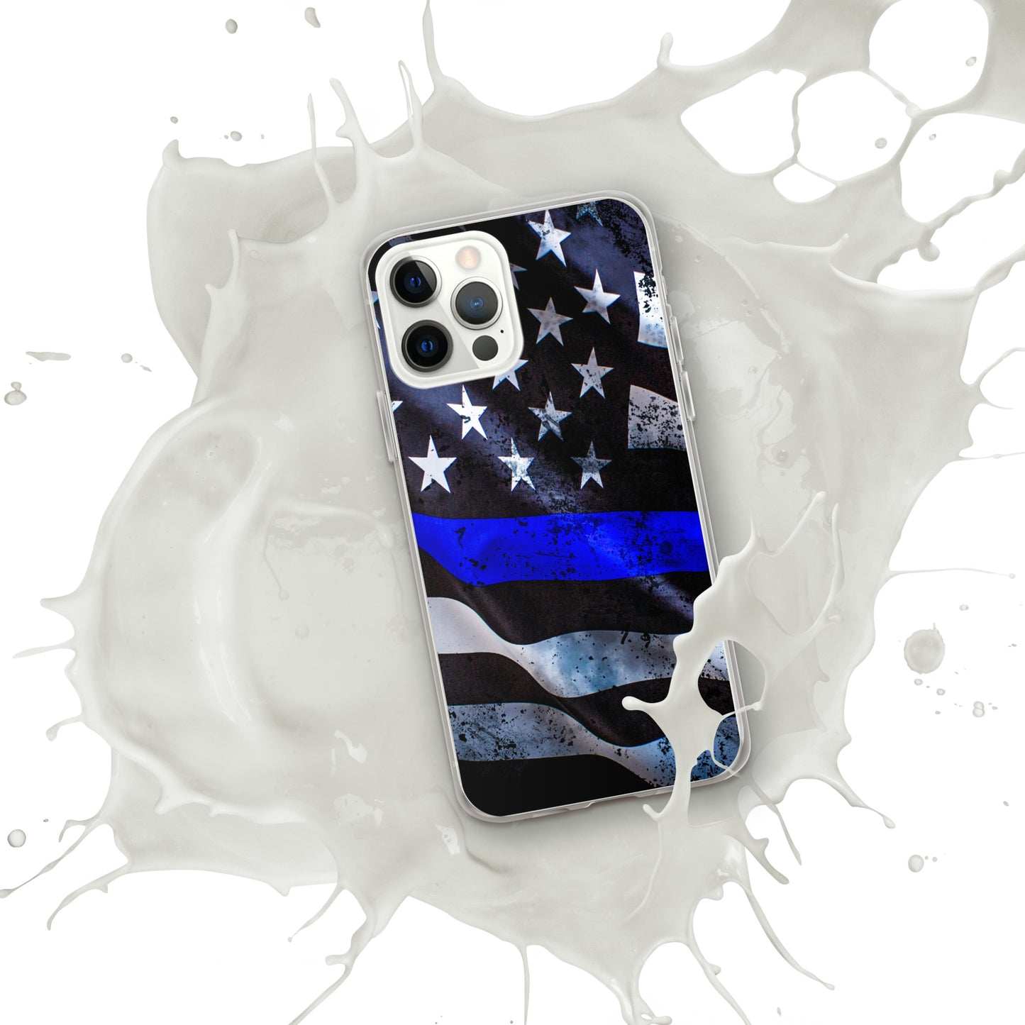 Thin Blue Line Flag iPhone Case