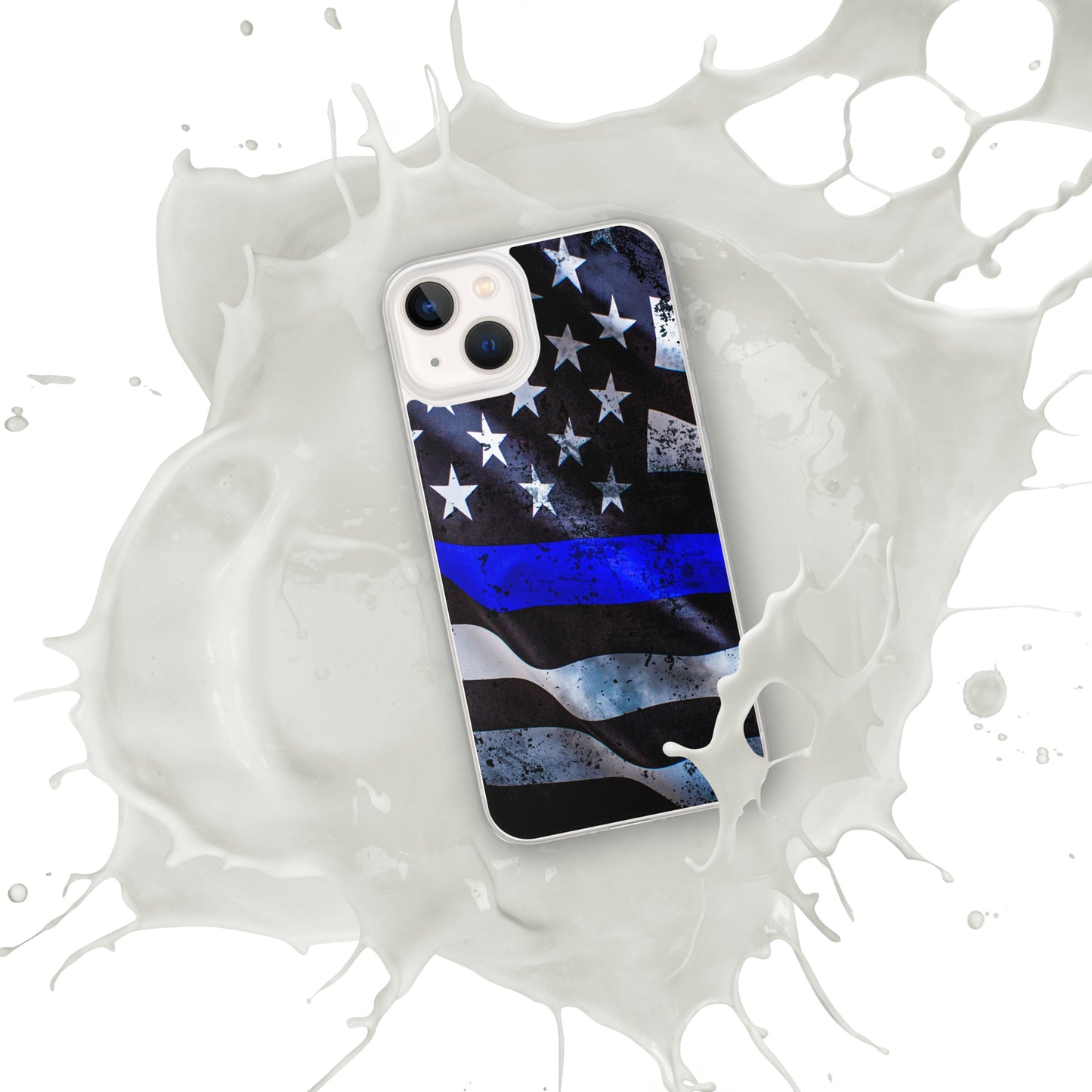 Thin Blue Line Flag iPhone Case