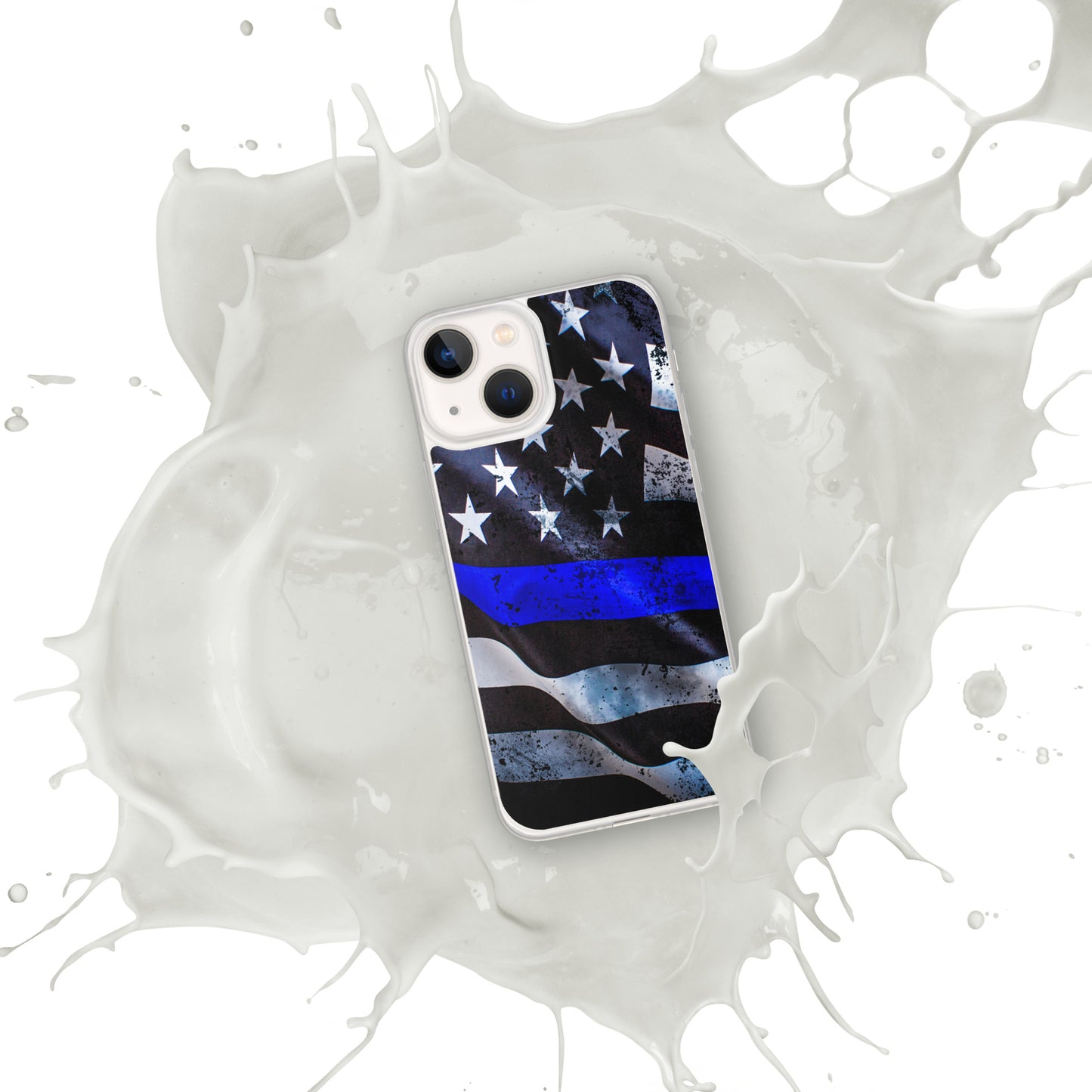 Thin Blue Line Flag iPhone Case