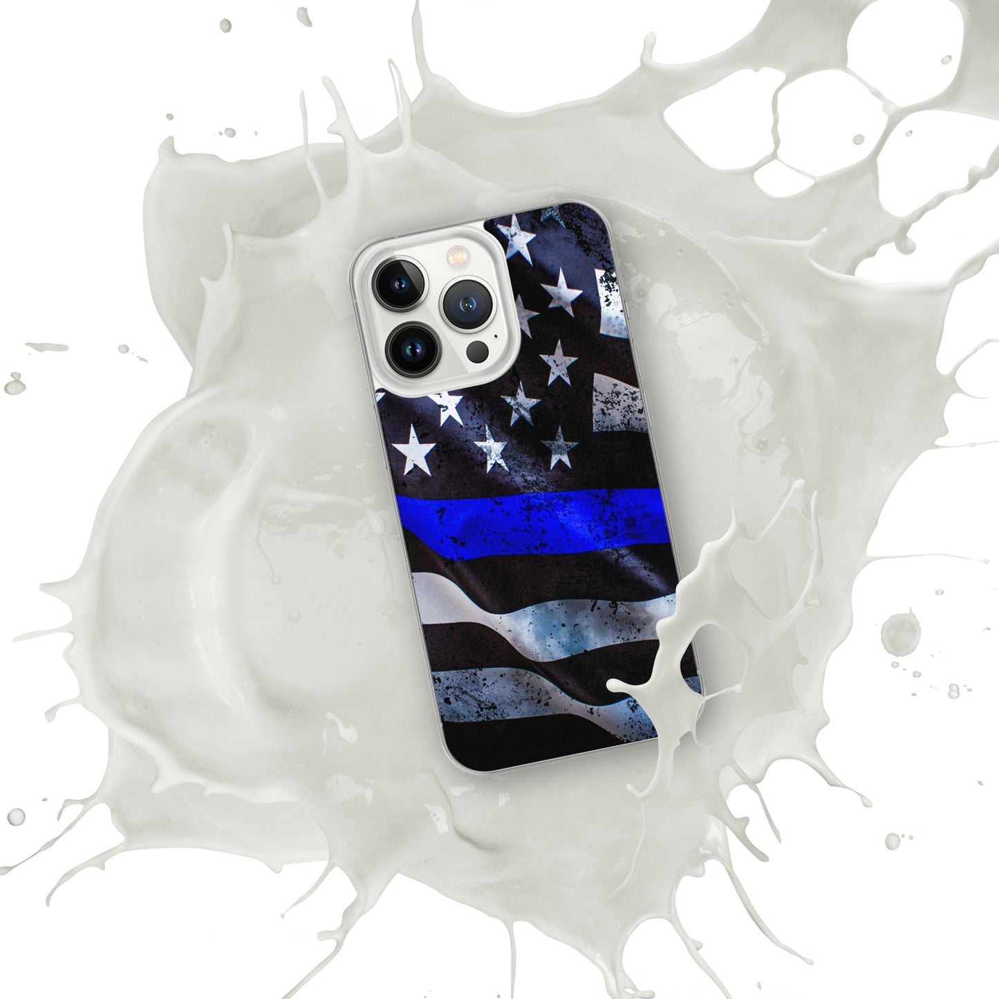 Thin Blue Line Flag iPhone Case