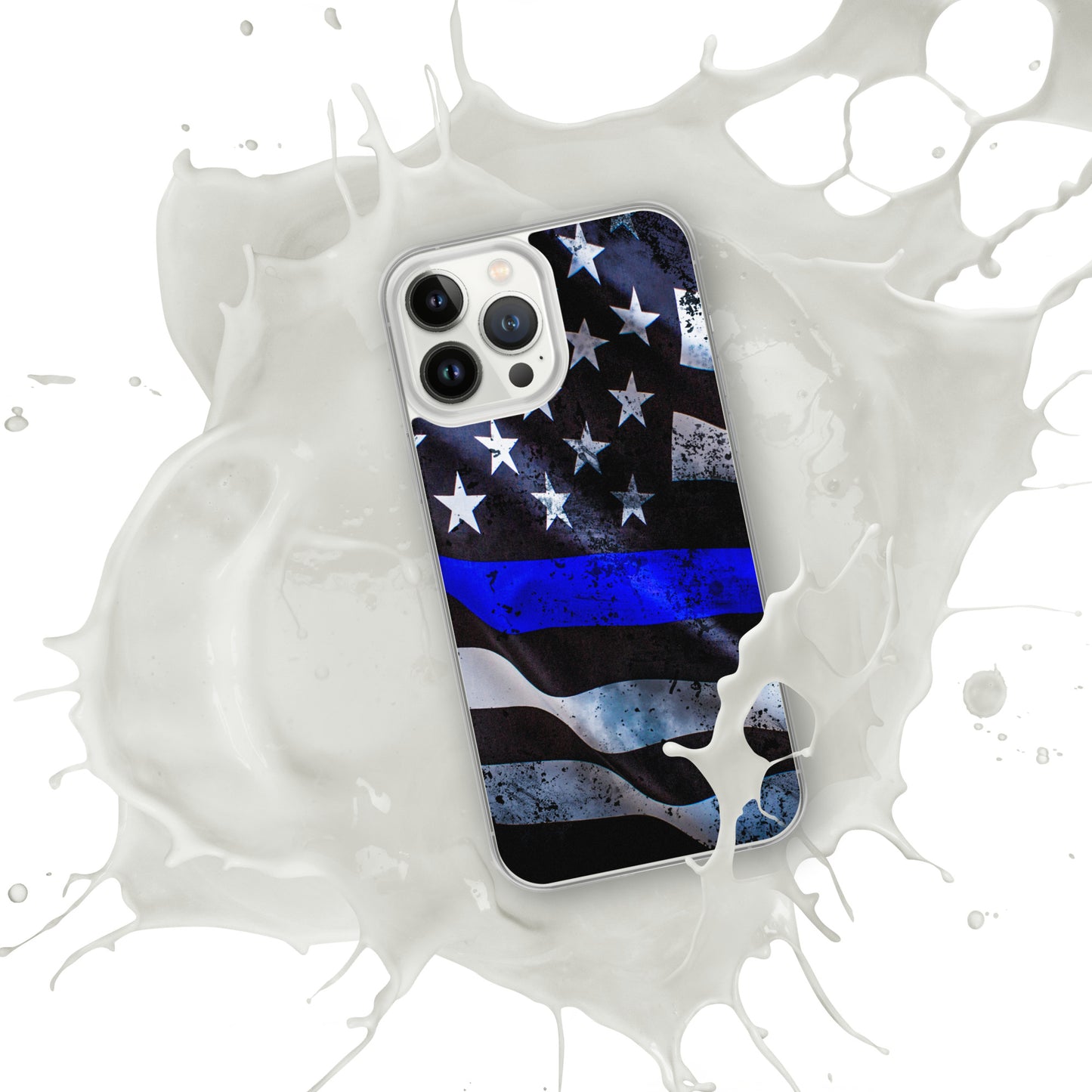Thin Blue Line Flag iPhone Case