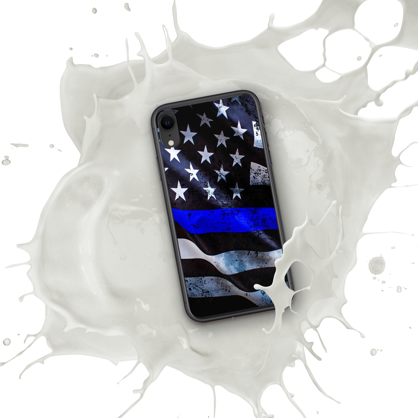 Thin Blue Line Flag iPhone Case