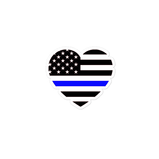 Thin Blue Line Heart Decal