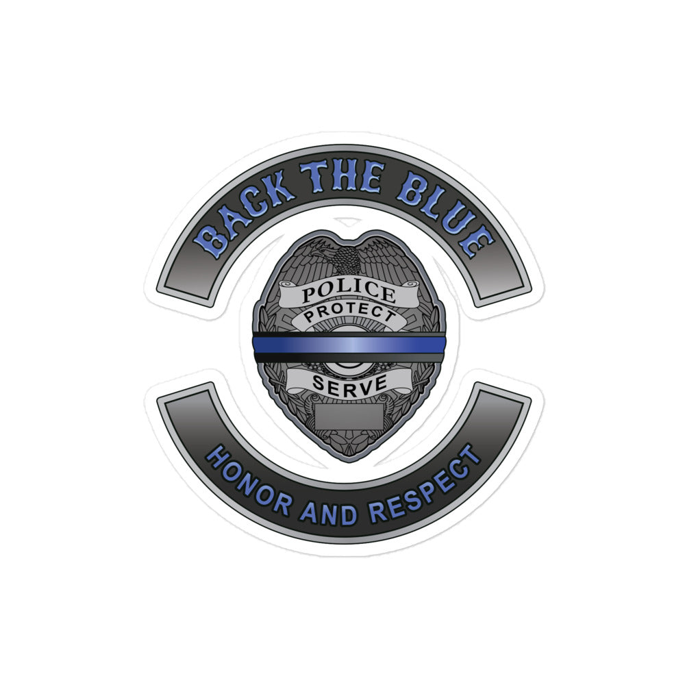 Back The Blue Honor and Respect Decal