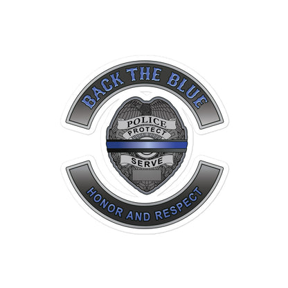 Back The Blue Honor and Respect Decal