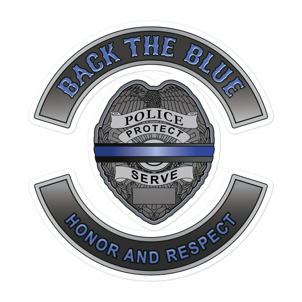 Back The Blue Honor and Respect Decal