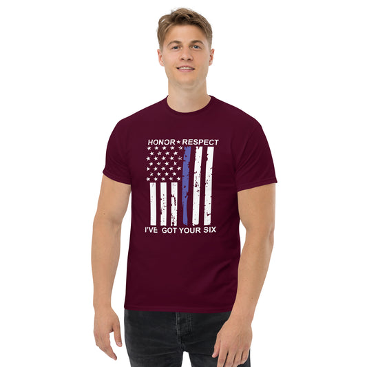 Honor and Respect I've Got Your Six Men's Classic Gildan Tee