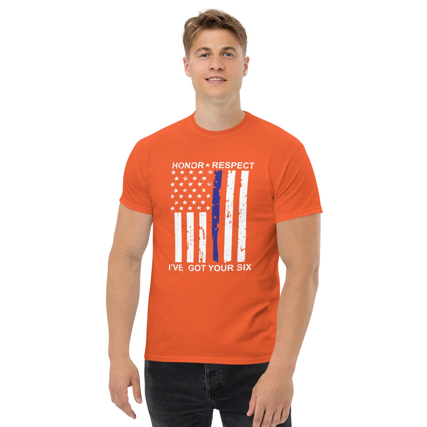 Honor and Respect I've Got Your Six Men's Classic Gildan Tee