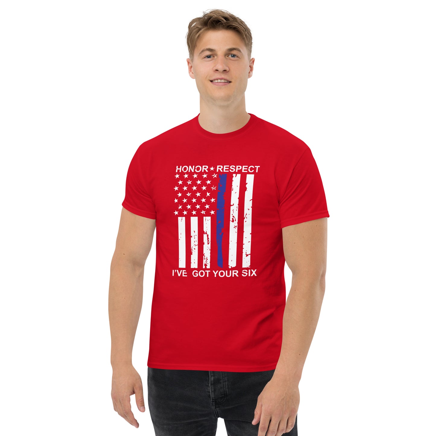 Honor and Respect I've Got Your Six Men's Classic Gildan Tee