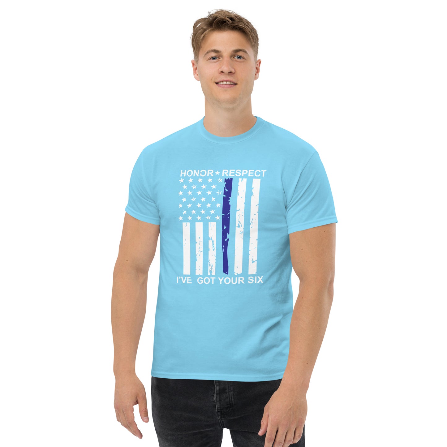 Honor and Respect I've Got Your Six Men's Classic Gildan Tee