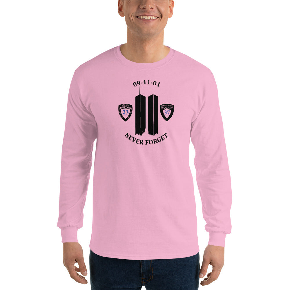 Never Forget 9-11-2001  20th Year Memorial Gildan Men’s Long Sleeve-T Shirt