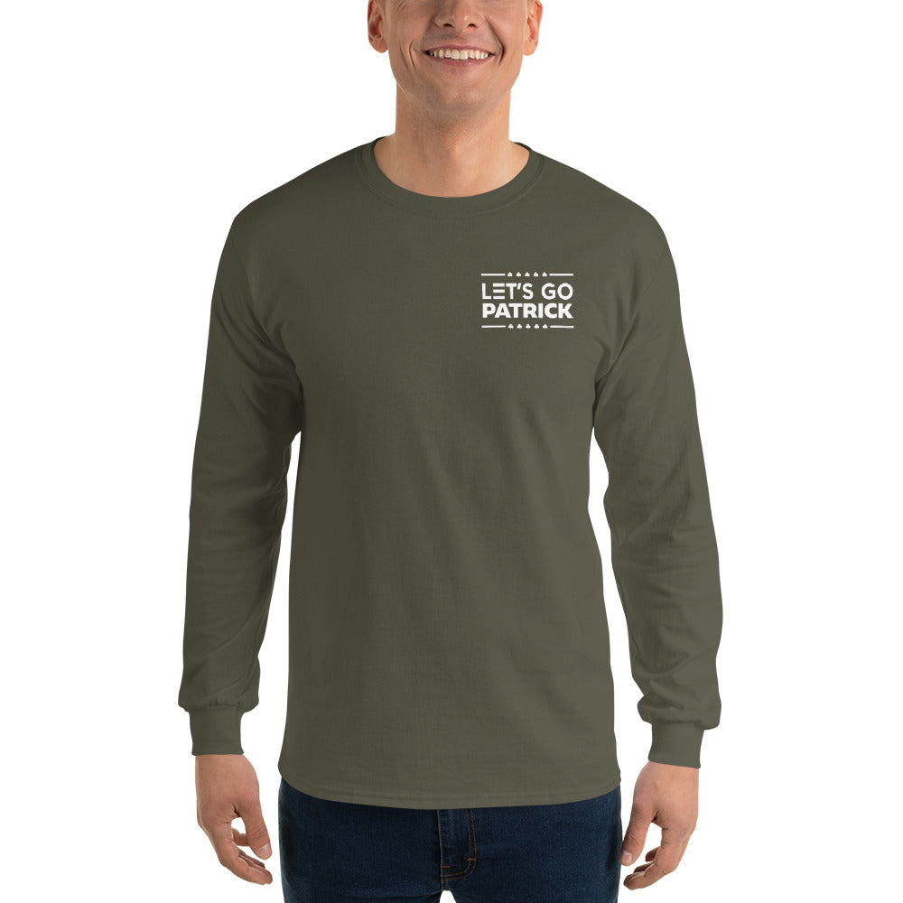 Irish Let's Go Patrick (Brandon) Shamrock Gildan Men’s Long Sleeve Shirt