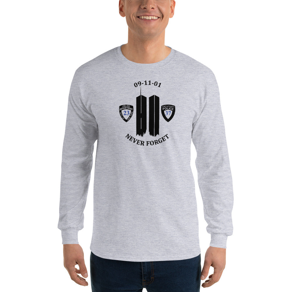 Never Forget 9-11-2001  20th Year Memorial Gildan Men’s Long Sleeve-T Shirt