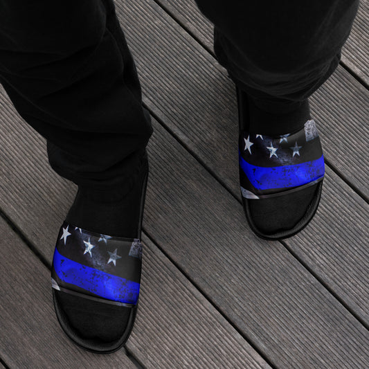 Thin Blue Line Flag Men’s Slides