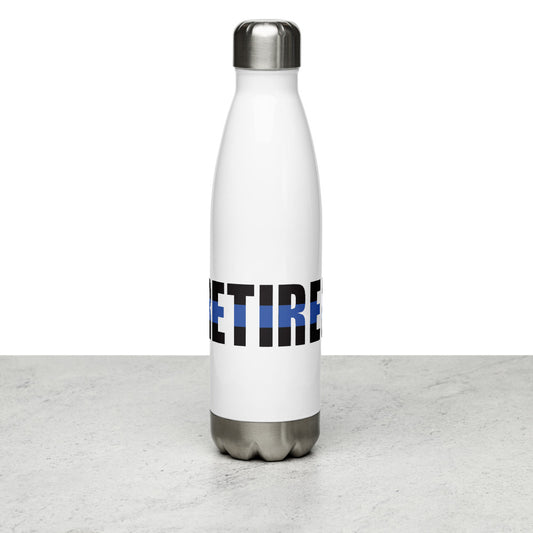 RETIRED Thin Blue Line Stainless Steel 17 Ounce Double Walled Water Bottle
