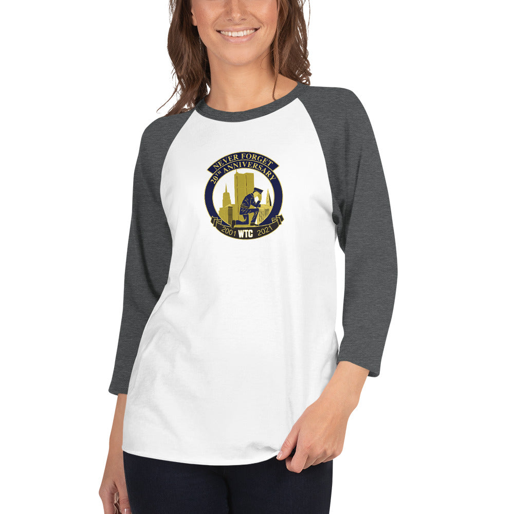 Never Forget 9-11 Memorial 3/4 Sleeve Raglan Shirt