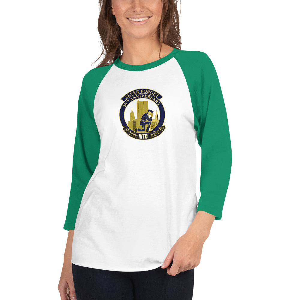Never Forget 9-11 Memorial 3/4 Sleeve Raglan Shirt