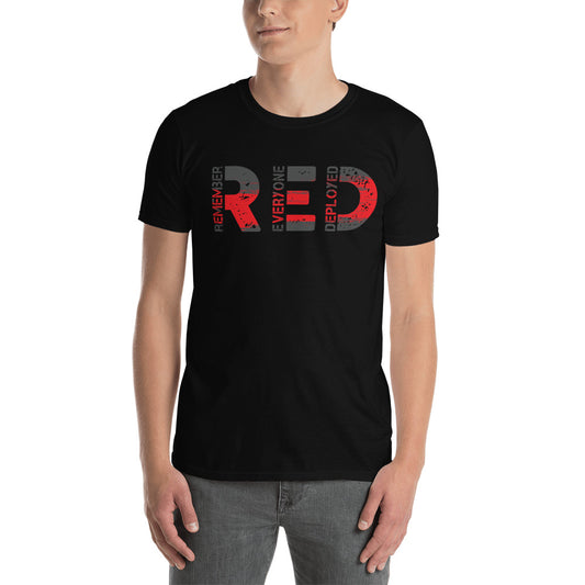RED Friday Remember Everyone Deployed Gildan Softy Short-SleeveT-Shirt