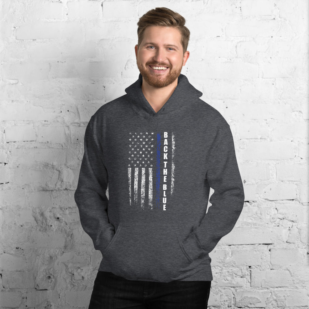 Back The Blue USA Flag Hoodie