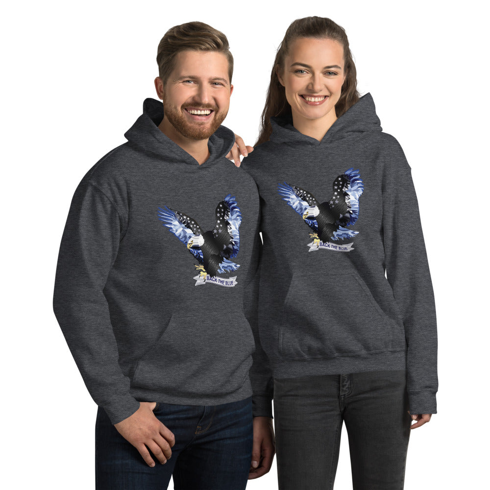 Back The Blue Flying Eagle Hoodie