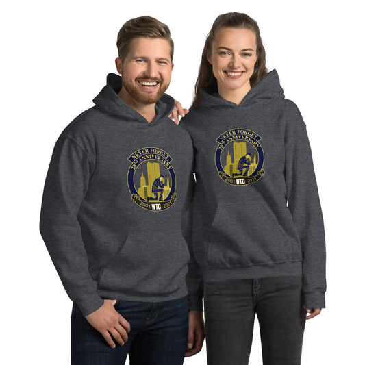 Never Forget 9-11 Memorial Gildan Pocket Hooded Sweatshirt