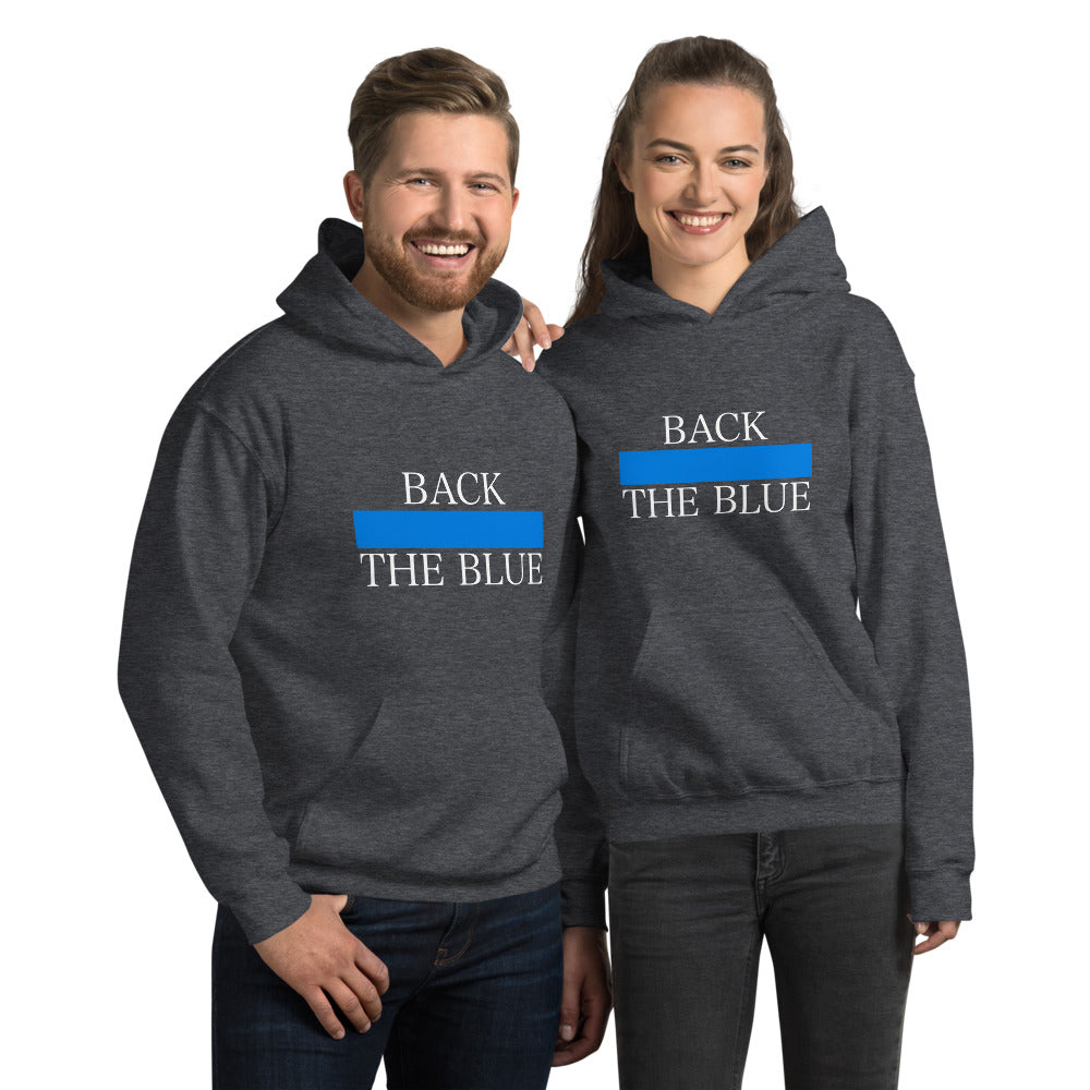 Back The Blue Line Blue Line Gildan Pocket Hoodie