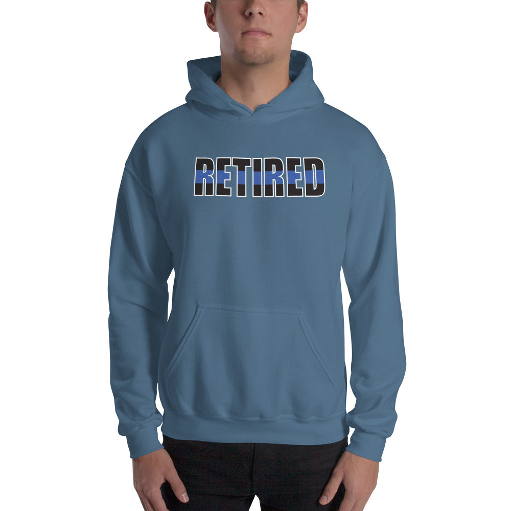 RETIRED Thin Blue Line  Gildan Hooded Sweatshirt