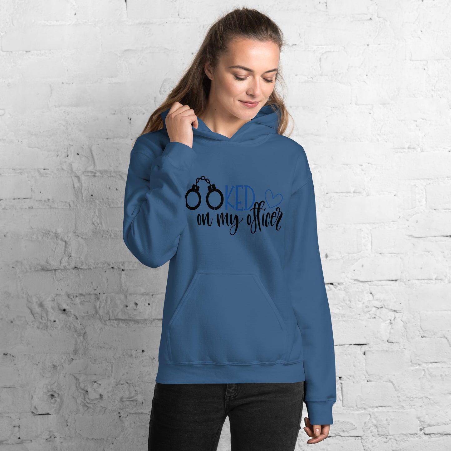 Hooked On My Officer Women’s Gildan Hoodie