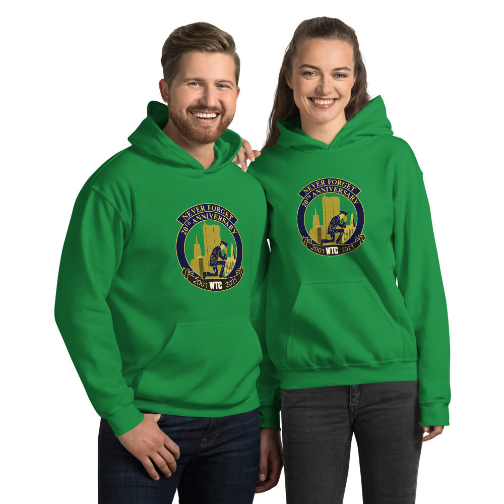 Never Forget 9-11 Memorial Gildan Pocket Hooded Sweatshirt