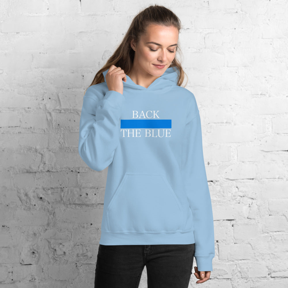 Back The Blue Thin Blue Line Hooded Sweatshirt