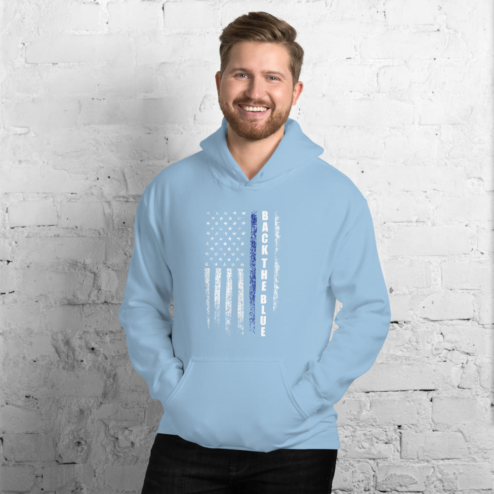 Back The Blue USA Flag Hoodie